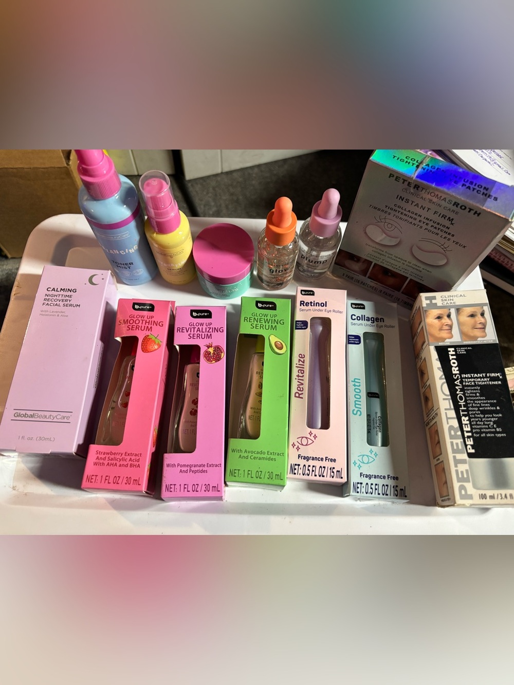 Peter Thomas Roth Skincare & Brightening Serums in Pink, Green, Orange